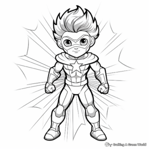 Superhero-Themed Blank Coloring Pages 4