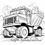 Superhero-Themed Dump Truck Coloring Pages 2