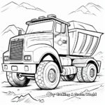 Superhero-Themed Dump Truck Coloring Pages 3