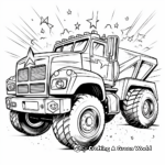 Superhero-Themed Dump Truck Coloring Pages 4