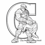 Superhero-Themed Letter G Coloring Pages 4