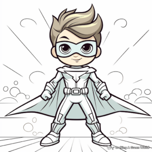 Superhero Vector Coloring Pages 1