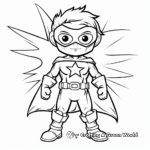 Superhero Vector Coloring Pages 3