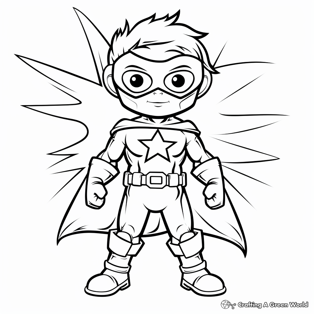 Superhero Vector Coloring Pages 3