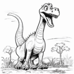 Supersaurus in Action Coloring Pages 1