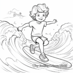 Surf And Skateboarding Cool Coloring Pages 2