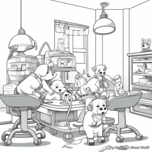 Surgery Room Veterinary Coloring Pages 1