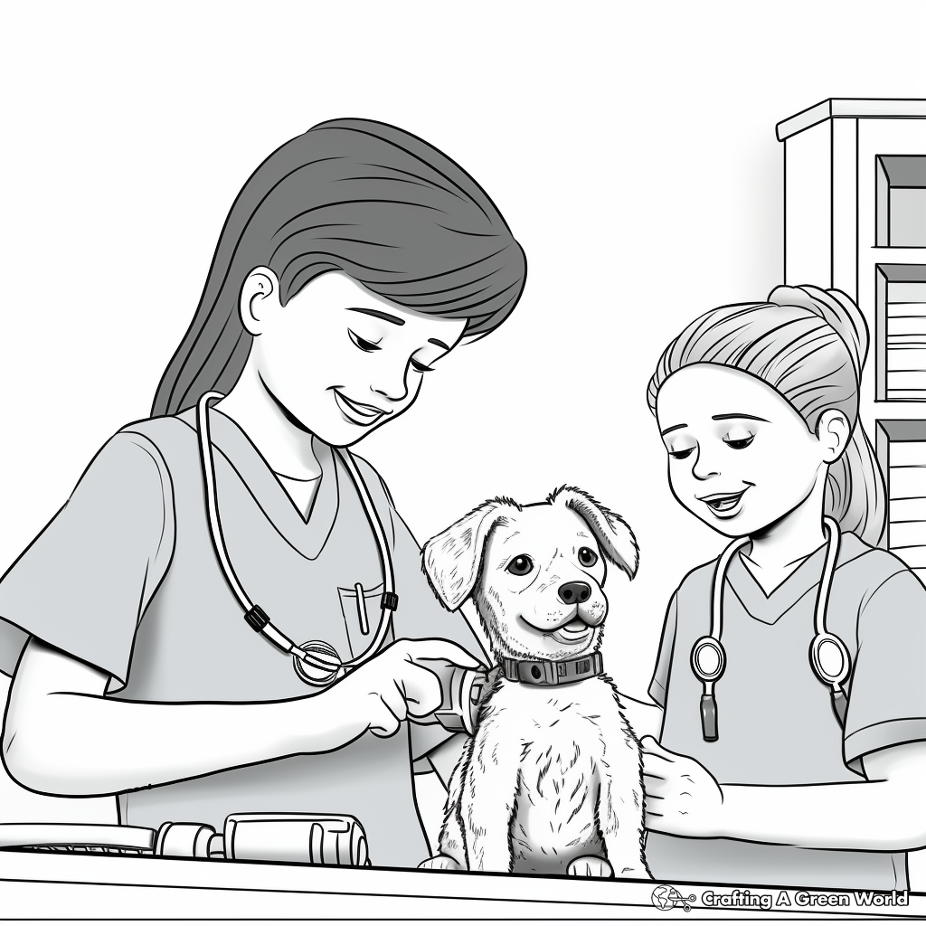 Surgery Room Veterinary Coloring Pages 4
