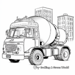 Surprisingly Fun Cement Mixer Truck Coloring Page 1