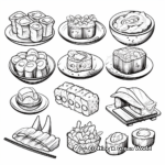 Sushi Sets: A Variety Pack Coloring Pages 2