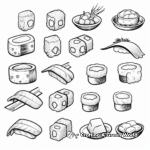 Sushi Sets: A Variety Pack Coloring Pages 4