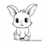 Sweet and Simple Baby Bunny Coloring pages for Toddlers 1