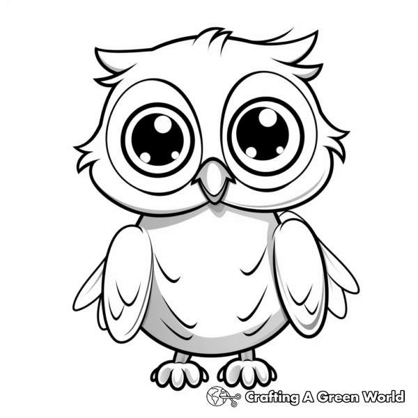 Cute Cartoon Animals With Big Eyes Coloring Pages - Free & Printable!