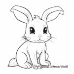 Sweet Bunny Rabbit Coloring Pages 1