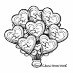 Sweet Candy Hearts Valentine's Day Coloring Pages 2