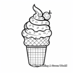 Sweet Cone Ice-cream Coloring Pages 3