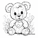 Sweet 'I Love You' Teddy Bear Coloring Pages 4