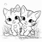 Sweet Kittens Coloring Pages 4
