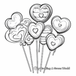 Sweet Lollipops 'I Love You' Coloring Pages 1