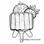 Sweet Strawberry and Vanilla Popsicle Coloring Sheets 4