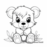Sweet 'Thinking of You' Teddy Bear Coloring Pages 4