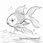 Swimming Goldfish Coloring Pages 2