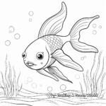 Swimming Goldfish Coloring Pages 4