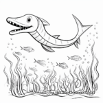 Swimming Plesiosaurus Coloring Pages 1