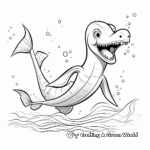 Swimming Plesiosaurus Coloring Pages 3