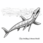 Swimming Plesiosaurus Coloring Pages 4