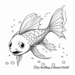 Swimming Upside Down Catfish Coloring Pages 1