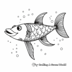 Swimming Upside Down Catfish Coloring Pages 3