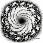 Swirling Vortex Galaxy Coloring Sheets 2