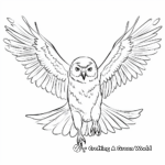 Swooping Snowy Owl Coloring Pages 1