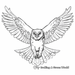Swooping Snowy Owl Coloring Pages 3