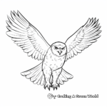 Swooping Snowy Owl Coloring Pages 4