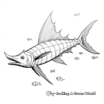 Swordfish Anatomy Detailed Coloring Pages 3