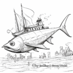 Swordfish Migration Journey Coloring Pages 4