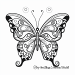 Symmetrical Butterfly Coloring Pages for Children 4