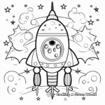 Symmetrical Space-themed Coloring Pages 1