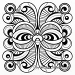 Symmetrical Swirl Designs Coloring Sheets 1
