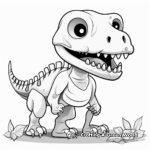 T Rex Skeleton Coloring Pages 3