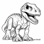 T Rex Skeleton Coloring Pages 4