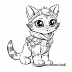 Tabby Cat with Unique Ticked Coat Coloring Pages 4