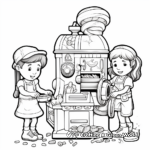 Taffy Pull Machine Coloring Prints for Artists 4