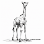 Tall Standing Giraffe Coloring Pages 2