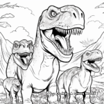 Tarbosaurus Family Coloring Pages 3