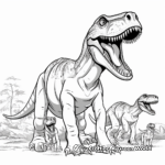 Tarbosaurus Family Coloring Pages 4