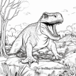 Tarbosaurus Hunting in Pack Coloring Pages 1