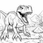 Tarbosaurus Hunting in Pack Coloring Pages 4